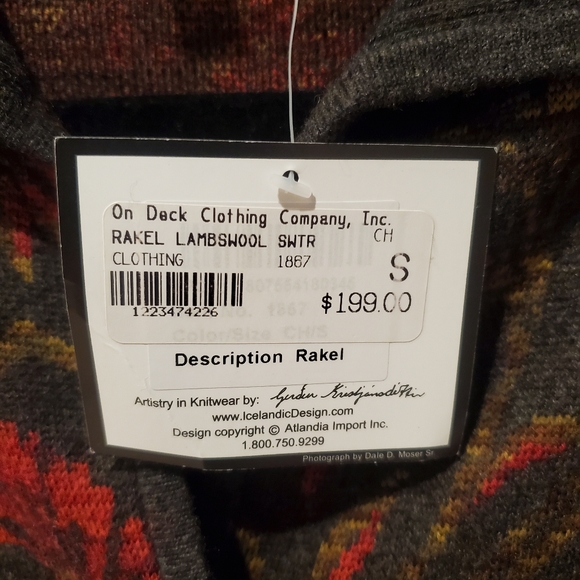 Icelandic Design Lambswool Cardigan S NWT - Picture 3 of 11